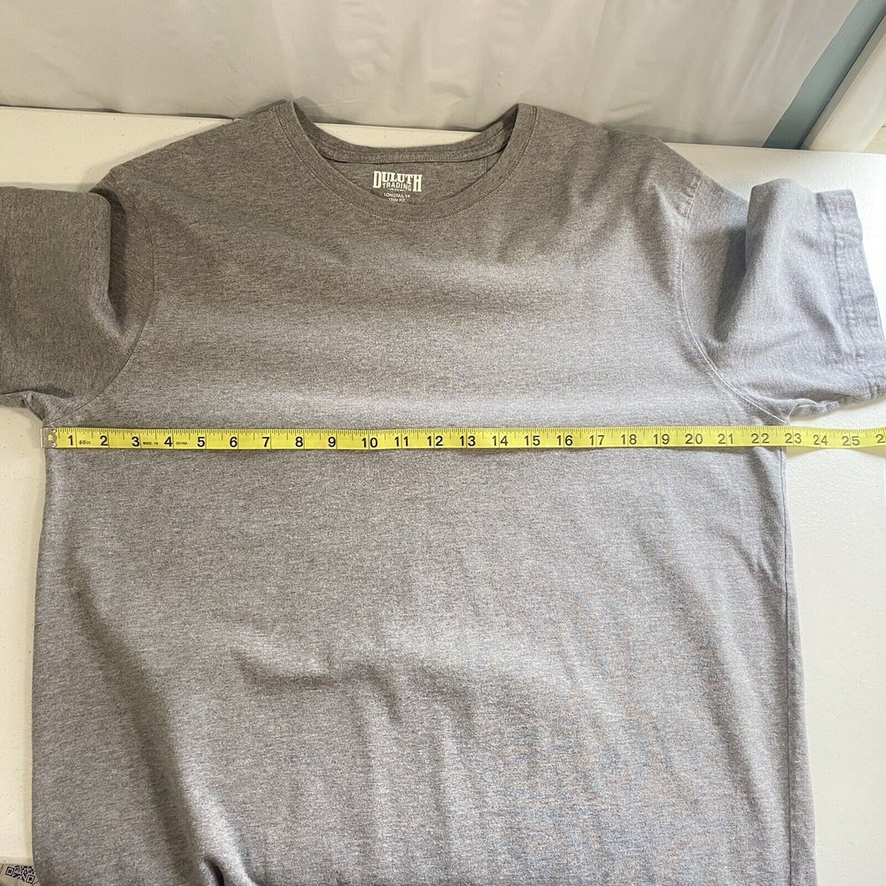 Duluth Trading Co Mens Longtail T Trim Fit Short Sleeve T-shirt Gray Size Large - Picture 5 of 7